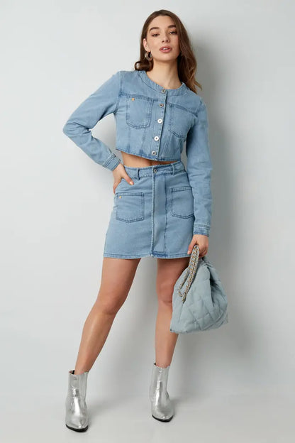 TESSA ROK - DENIM BLAUW