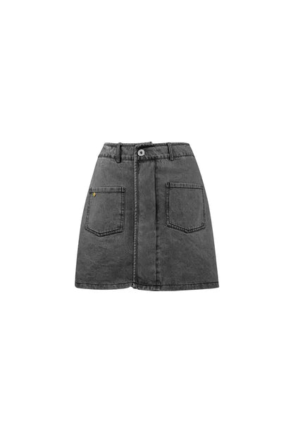 TESSA ROK - DENIM ZWART